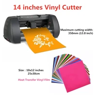 High Speed Sign Maker 14" Vinyl Cutter Cutting Plotter Machine With Artcut Software For Heat Transfer Film Roland Compatible