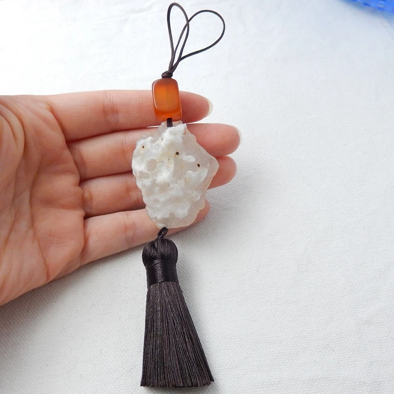 Агатовая подвеска на ожерелье натуральный агатовая 15x11 мм 41x33x25 41 г