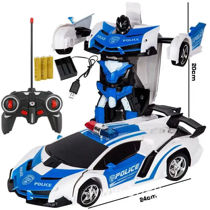 Rc Transformer 2 in 1 RC Car Driving Sports Cars drive Transformation Robots Models Remote Control Fighting Toy Gift | Игрушки и хобби