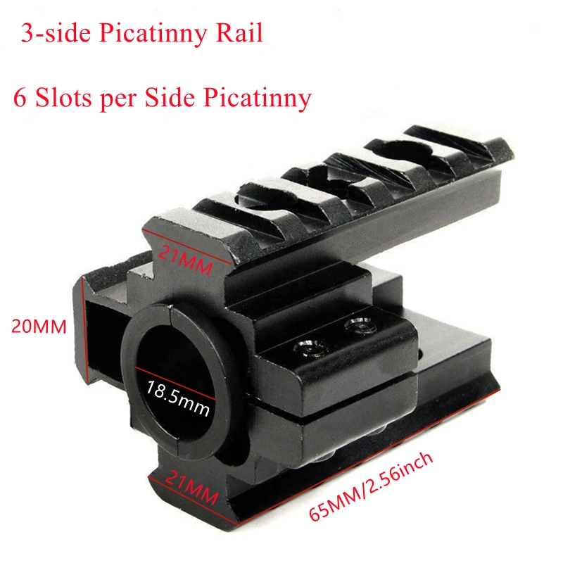 

Gun Barrel Mount with Triple Picatinny Rails for 5.56 .223 Universal AR-15 M4 M16 12Gauge Cabiler Rifle Barrel 6 Slots Each Rail