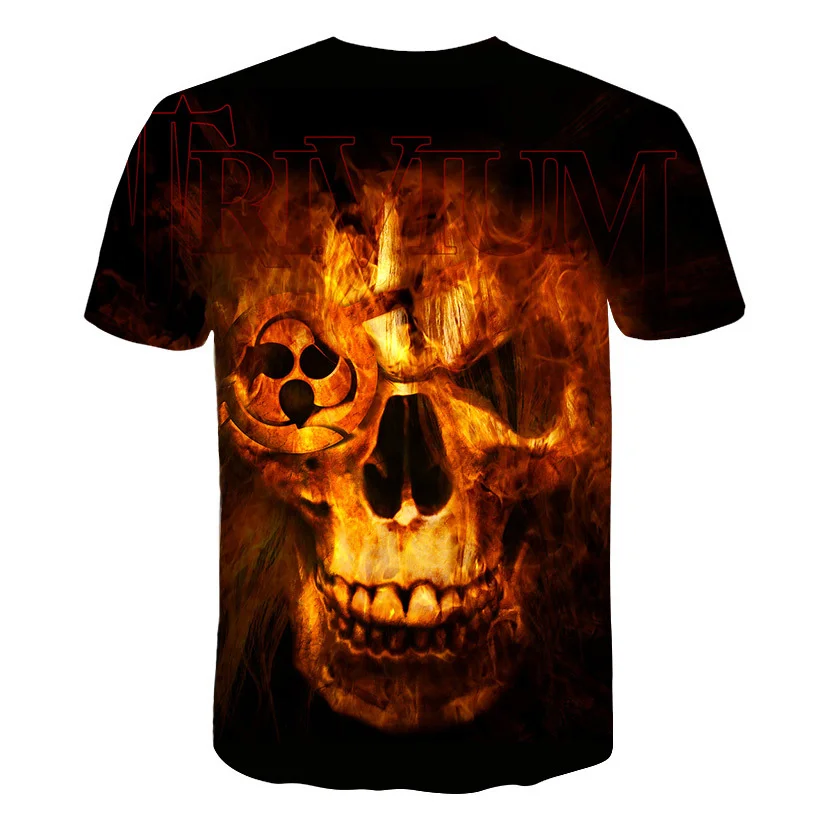 

2021 Fashion Summer Tshirt Men 3D Skull Printing Men's T-Shirt Breathable Streetwear Splicing Printing T Shirt men clothing Tops