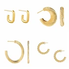 AIDE 925 стерлингового серебра серьги-гвоздики для женщин 2021 тренд пирсинг серьги под золото для девочек вечерние Подарки Серьги Brincos, можно носить