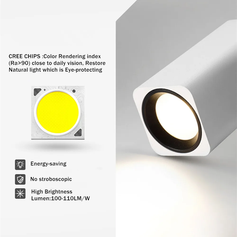 Квадратный светодиодный потолочный светильник [DBF] 10 Вт 7 черный/белый 3000K/4000K/6000K