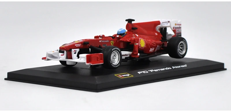 Модель гоночного автомобиля Bburago 1/32 1:32 Ferrari F1 Фернандо Алонсо No8 формула 1 литой