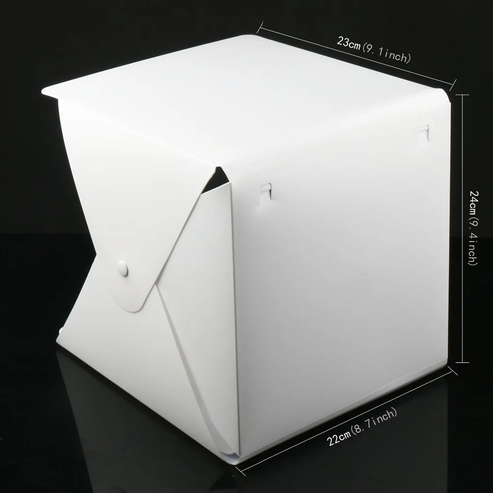 2 LED Folding Lightbox Mini Portable Photography Photo Studio Softbox Adjustable Brightness Light Box Kit For DSLR Camera | Электроника