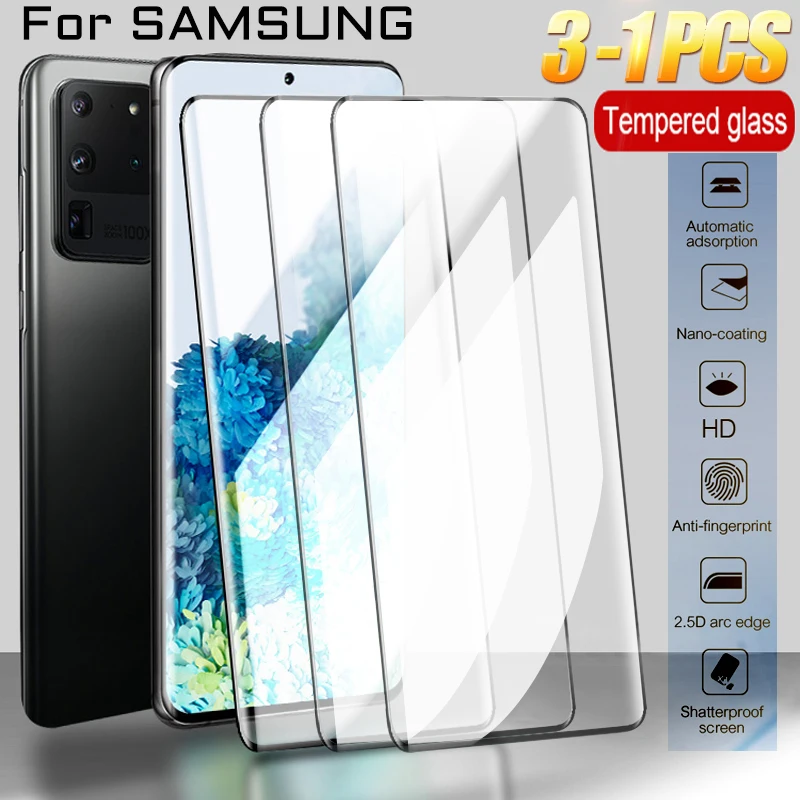 Закаленное стекло для Samsung Galaxy S10 S20 Note 10 Plus S 8 9 Защитная пленка экрана A51 A50 S8 S9