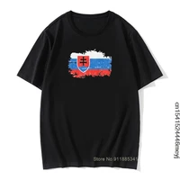 2021 top quality nostalgic style slovakia national flag graphic t shirt men summer short sleeve cotton casual men t shirt