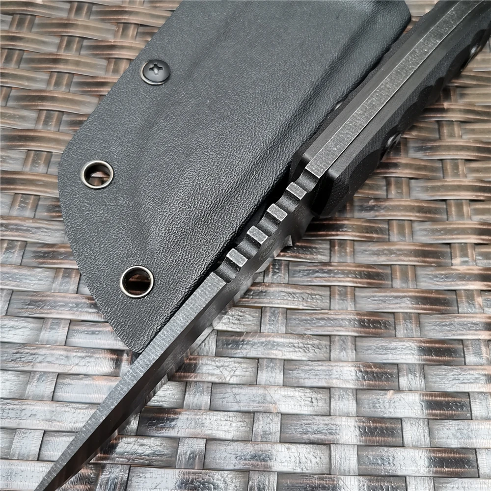 8cr18 Черный G10 ручной тактический прямой нож острый охотничий + K рукав для