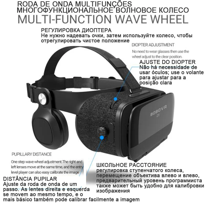 

Bobo VR Virtual Reality Glasses 3D Headset Helmet Goggles Casque For Smart Phone Smartphone Viar Binoculars Video Game
