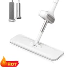 Швабра для пола с микрофиброй, вращающаяся на 360 градусов плоская Швабра без рук, для сухой и влажной уборки