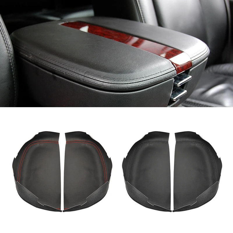 

For Cadillac Escalade 2007 2008 2009 2010 2011 Car Microfiber Leather Interior Center Control Lid Armrest Box Cover Sticker Trim