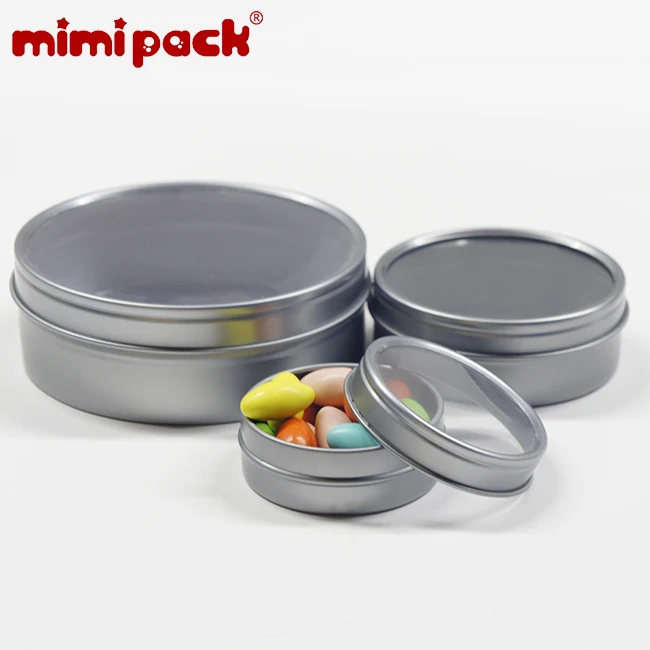 Mimipack неглубокие круглые прозрачные оконные банки с нескользящей верхней крышкой в 6 цветах, коробки для хранения ювелирных изделий, упаковка из 24