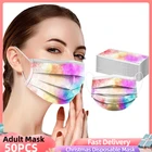 50 шт одноразовые Безопасность маска для лица вареный принты персональная дышащая маска для лица 3 слоя петли уха взрослых хирургические маски