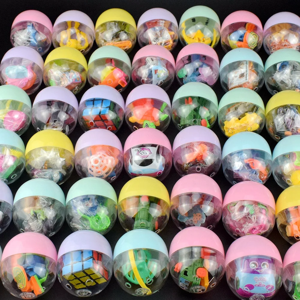 

47X55MM Surprise Capsule Toy Colorful Movable Easter Egg Toys For Baby Kids Random Delivery