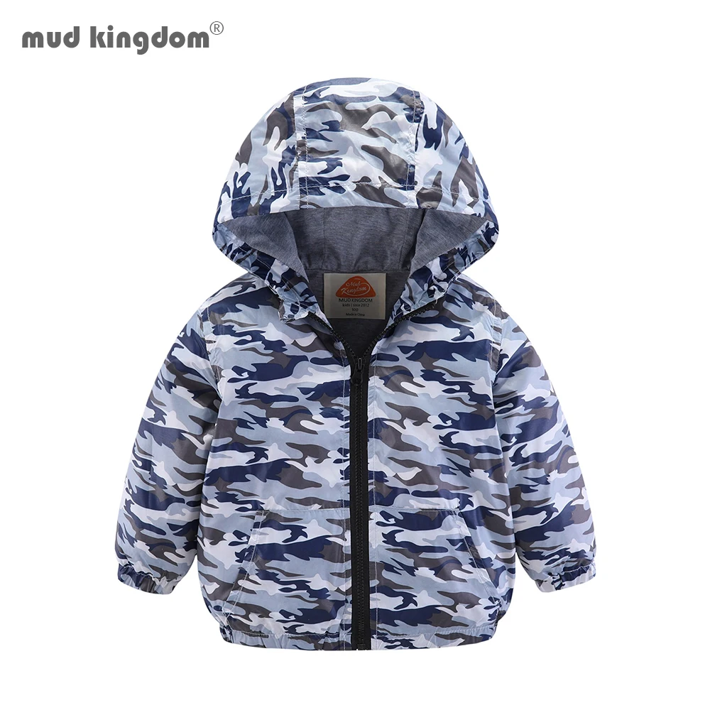 

Mudkingdom Boys Jackets Summer Fashion Cartoon Lightweight Camouflage Hooded Boys Outerwear for Toddler Long Sleeve Coat Clothes