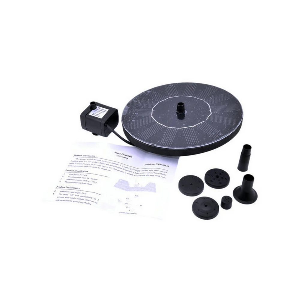 Воздухокомпрессор для плавающий водный насос фонтана 200L/ч Солнечный сад фонтан
