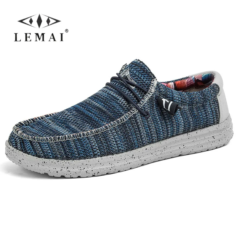 

Autumn Mesh Casual Shoes for Men Slip-on Breathable Solid Color Round Toe Flat Shoes Tennis Sneakers Men Loafer Plus Size 40-46