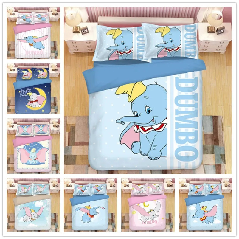 Милый комплект постельного белья с рисунком из мультфильма Dumbo Комплект