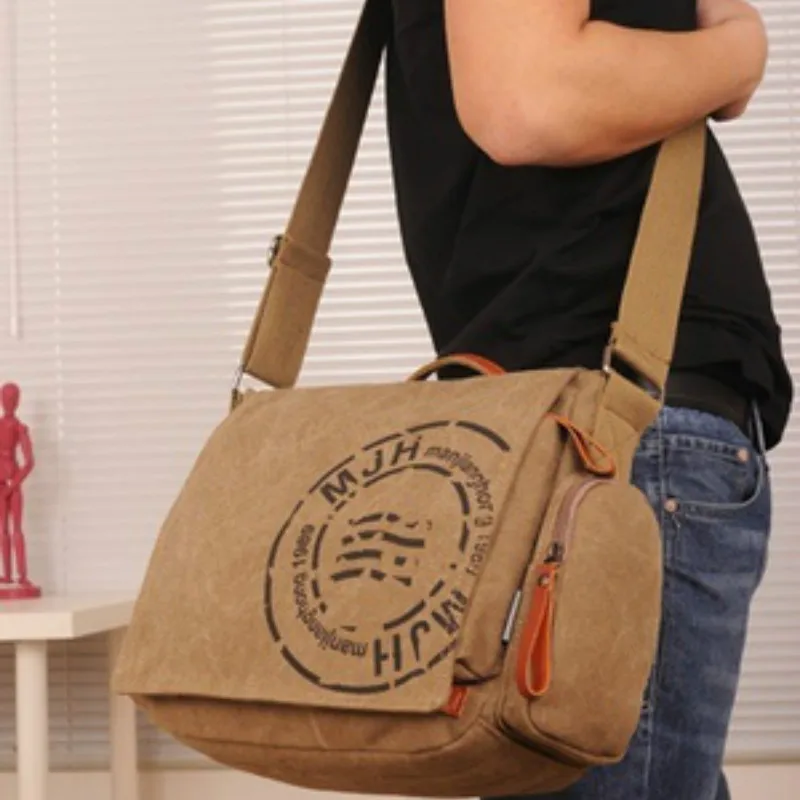 Casual Retro Canvas Handbag Unisex Single Shoulder Crossbody Messenger Bags Travel Hiking Packs |