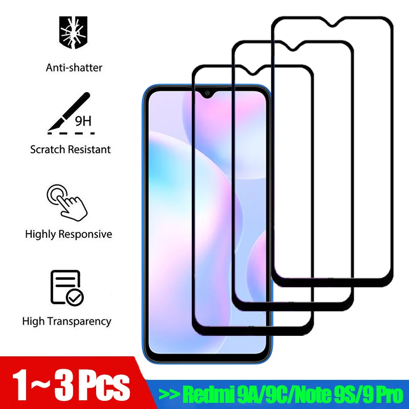1 3 шт защитное стекло Redmi 9C на сяоми редми 9 ноут про защитная пленка нот 9с ксиоми