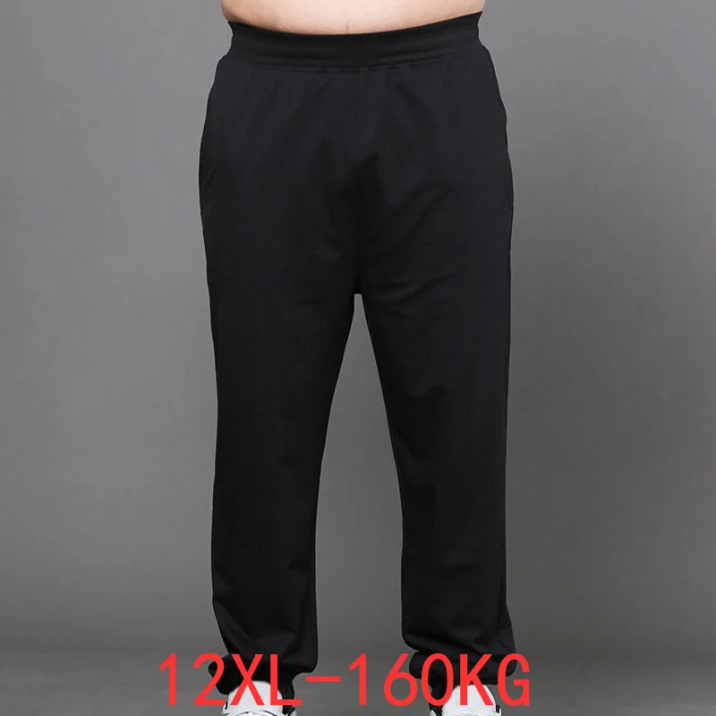 Men's big pants 160KG plus size 11XL 12XL loose stretch large size 6XL 7XL 8XL 9XL 10XL spring casual pants black 50 52 54 56 58