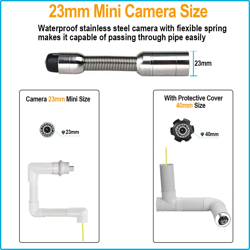 7 дюймов 23 мм Водонепроницаемая промышленная труба канализационная