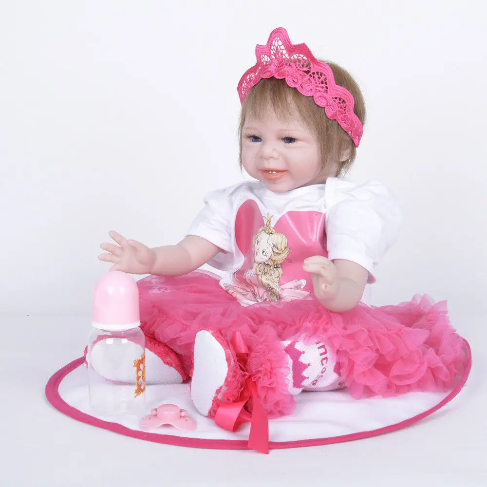 

Кукла Reborn Baby, ручная работа, реалистичные силиконовые виниловые куклы для новорожденных девочек, рождественские 22 ''куклы Bebe Reborn для девочек...