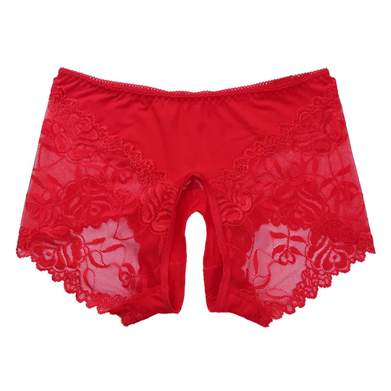 Мужские сексуальные трусики с открытой промежностью кружевные для геев танга