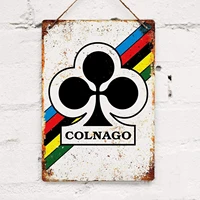 colnago bike cycling retro metal tin sign plaque poster wall decor art shabby chic gift