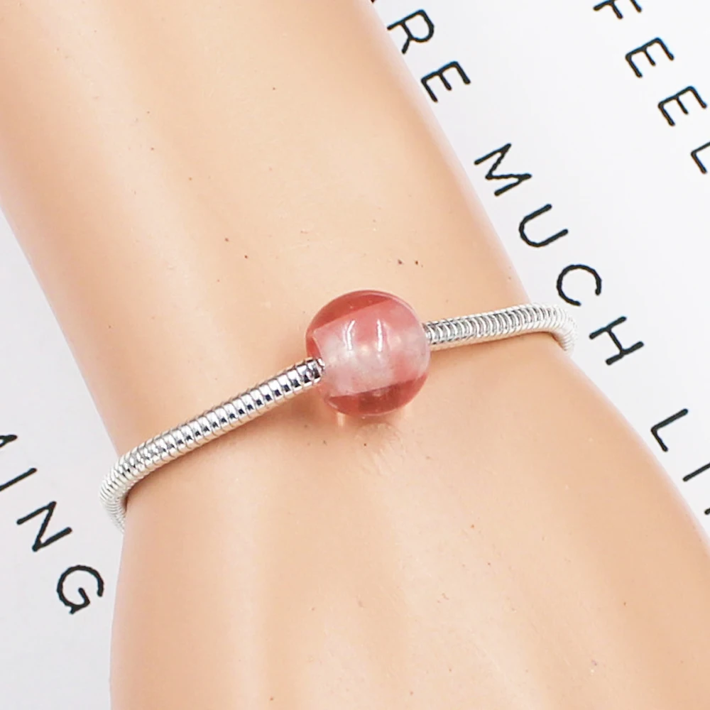 Роскошное с натуральным камнем бусины подвески серебряные браслеты обручи цвет