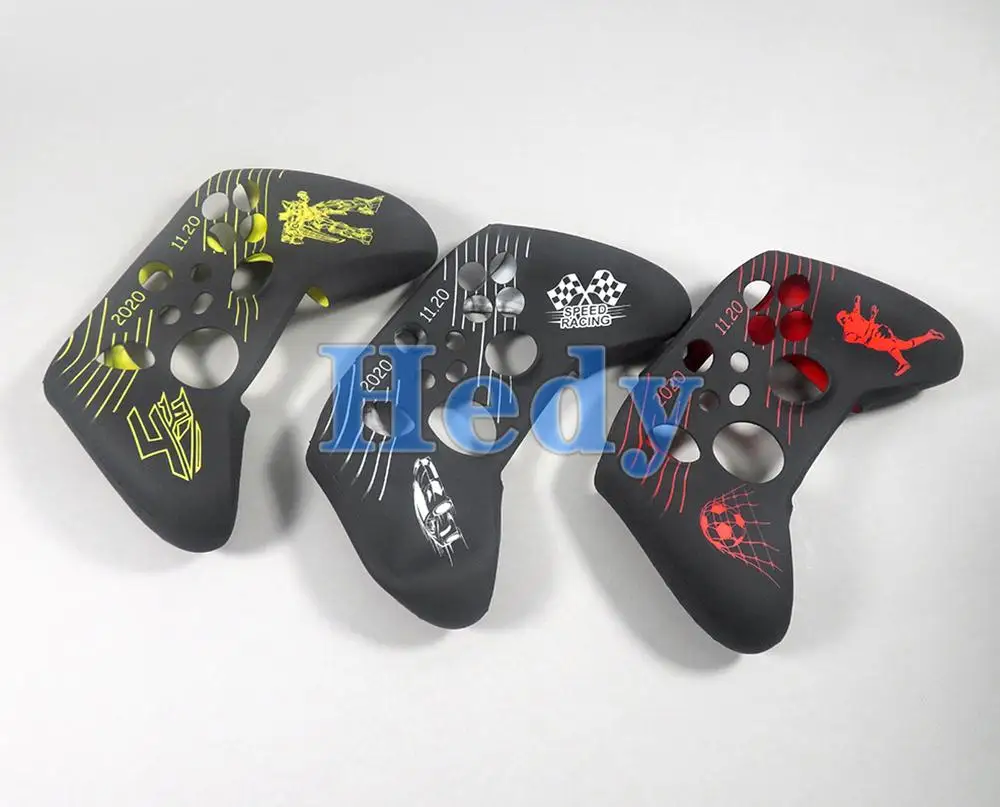 

50PCS For XBox Series X S Game Pattern Protector Silicone Rubber Soft Gamepad Handle Case Skin Cover Grip Handle Console