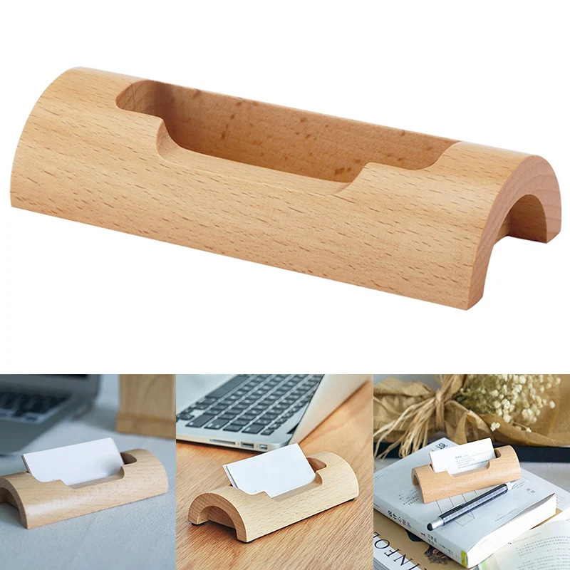 Настольная деревянная визитная карточка держатель персонализированные