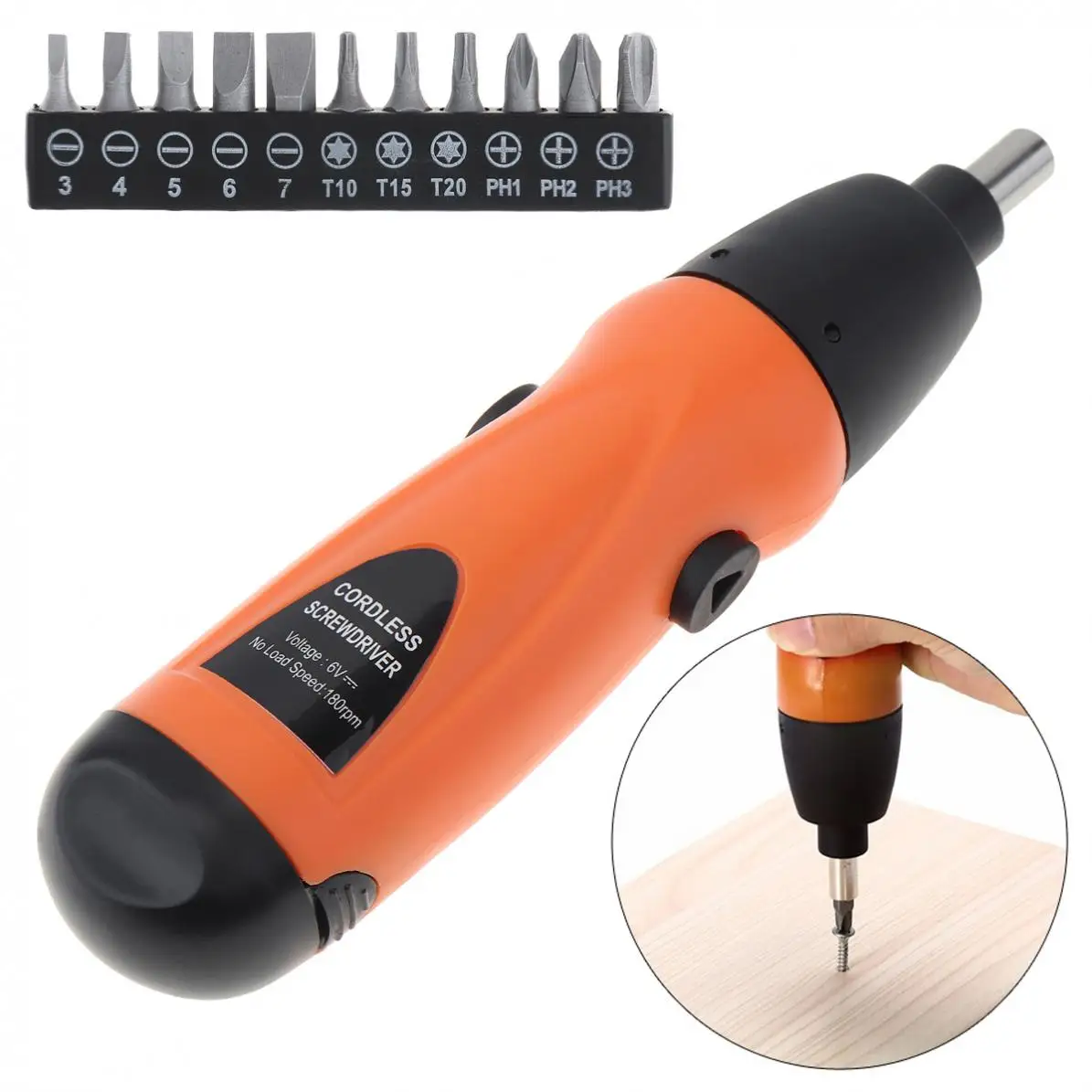 6V Cordless Screwdriver Operated Electric Mini with Two-way Rotating Head and Screw for Household Maintenance | Инструменты