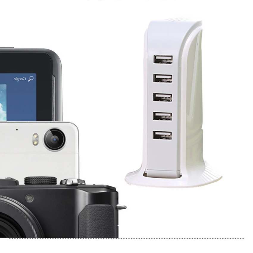 Универсальный 5 Multi-Порты и разъёмы зарядное дорожное usb-устройство Зарядное