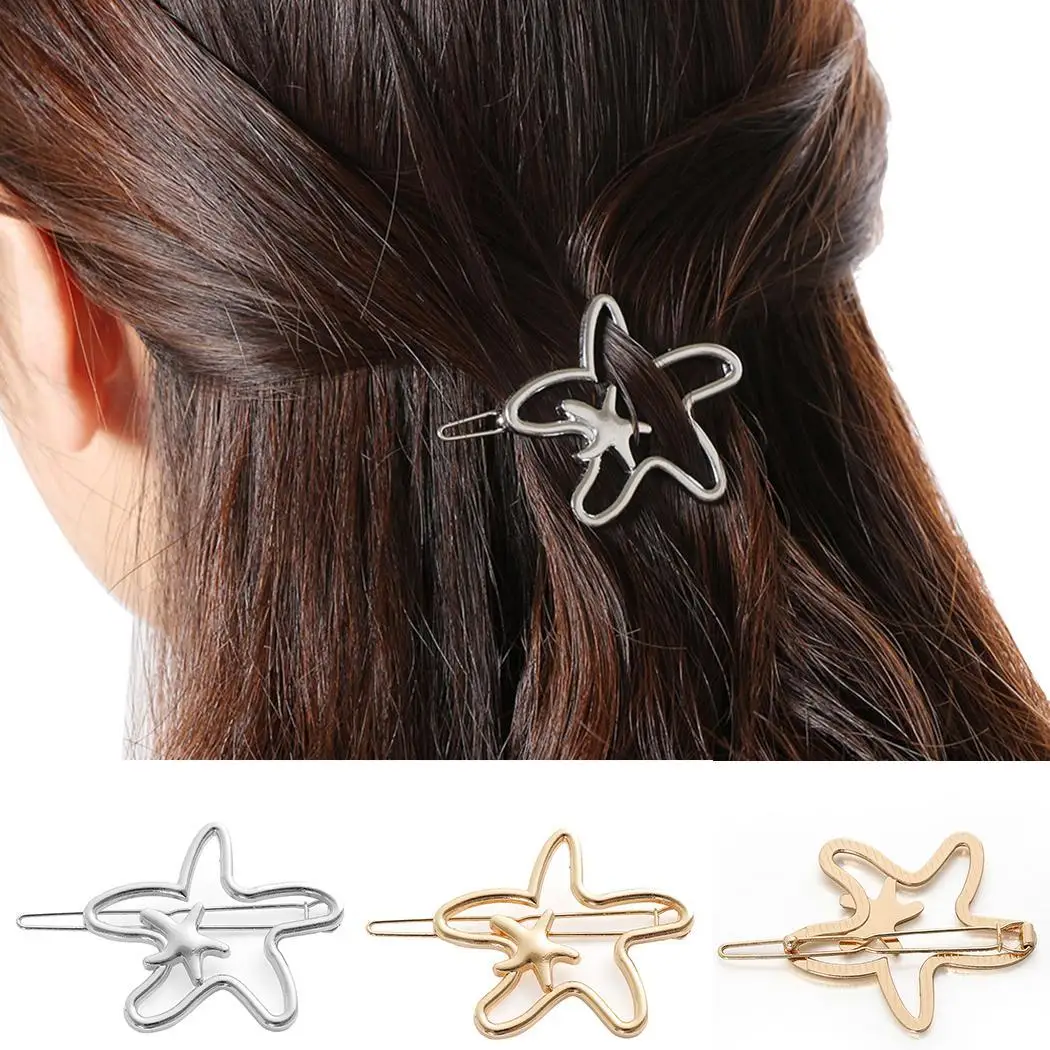 Модная Геометрическая пустотелая заколка для причёски Женская Повседневная