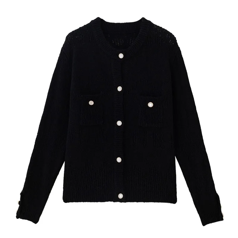 

2020 Women Autumn New Fashion Solid Color Loose Casual Knitted Cardigan Sweater Female Brand Elegant Coat Ladies Sweet Tops M673