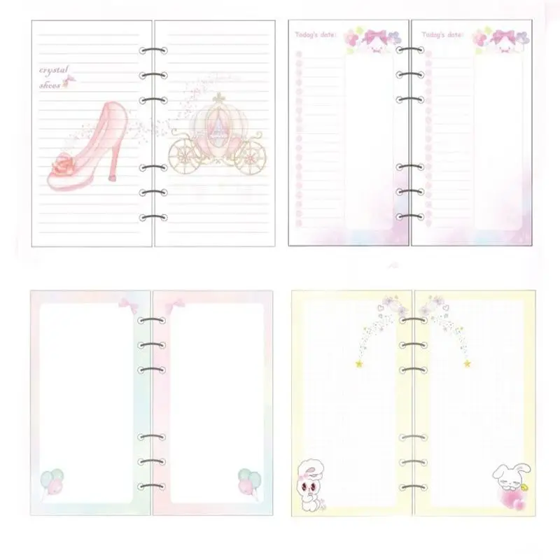 

A5 A6 Cute Colorful Notebook Loose Leaf Notepad Refill DIY Diary Cover Macaroon Binder Agenda Shell Spiral Refill Pages