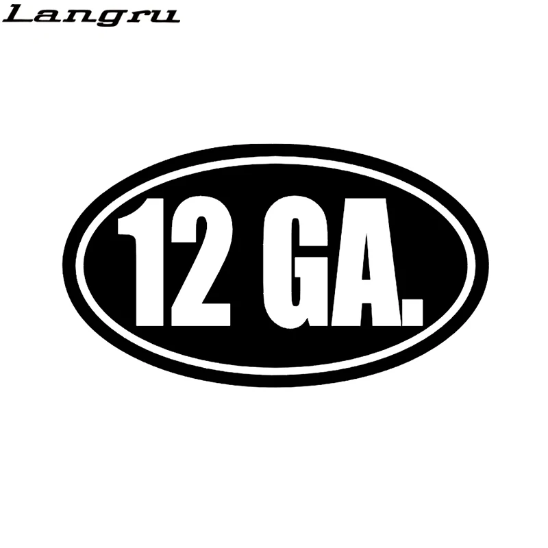 Langru 15.3cm*8.7cm Funny 12 Gauge Vinyl Motorcycle Car Sticker Decal Accessories Jdm | Stickers