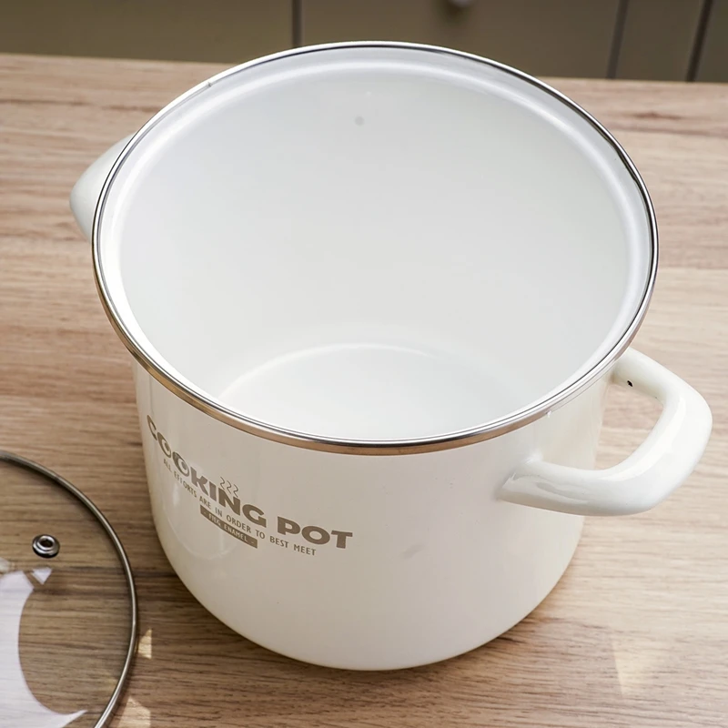 Эмалированная утолщенная суповая кастрюля толщиной 18 см 3 л может обезжирить