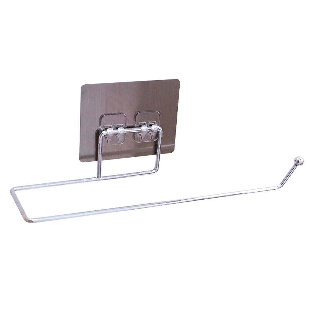

Self-adhesive Paper Towel Holder Stainless Steel Tissue Holder Free Punch Toilet Paper Rack