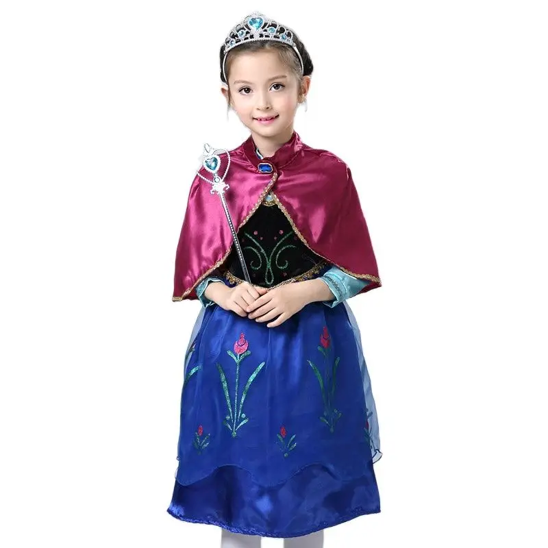 Платье Принцессы Disney Холодное сердце Эльза и Анна костюм для вечеринки принцессы