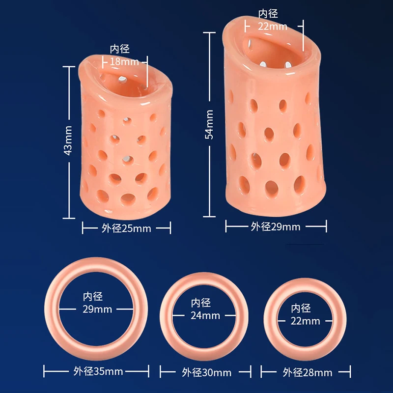 5 ШТ. Пенис Glans Foreskin Коррекция Мужской Целомудрие Устройство Кольцо Пениса