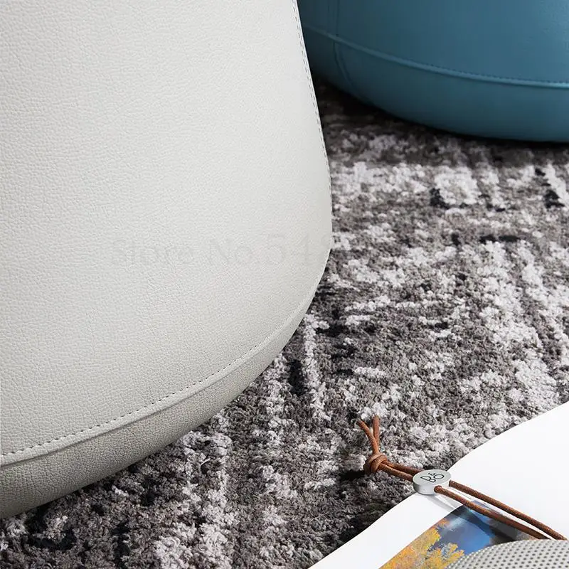 Табурет для дивана табурет ног кожаный маленький дома гостиной модный