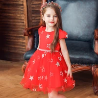 tutu skirt baby girl princess dress party dress net yarn star embroidered dress fashion all match
