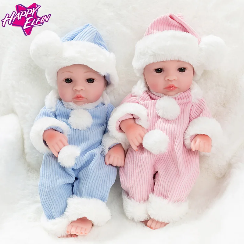 Bebes Кукла реборн 10icn мягкий силиконовый младенец куклы com corpo de silicone menina Рождество