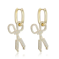 scissors ear dangle pendants for earrings womens fashion golden sliver color earrings simple jewelry gifts 2021