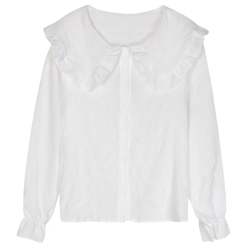 Рубашка шифоновая для ранней осени 2021 рубашка с воротником малышей дизайнерская