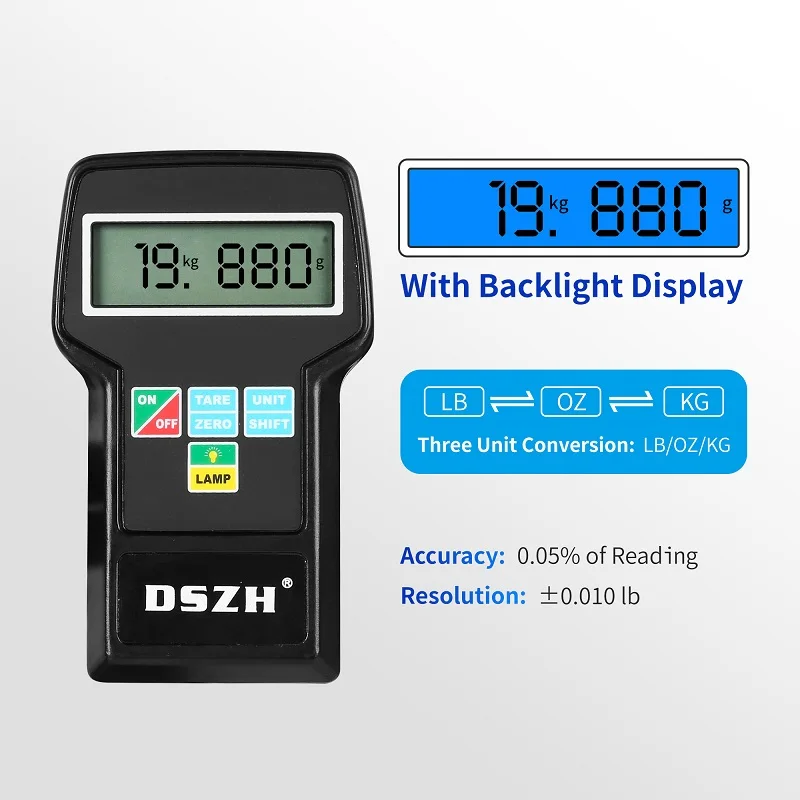 Фото Электронные цифровые весы DSZH RCS-7040, для системы отопления, вентиляции, кондиционирования, охлаждения, фреона, с чехлом, измерительные инстру... №3