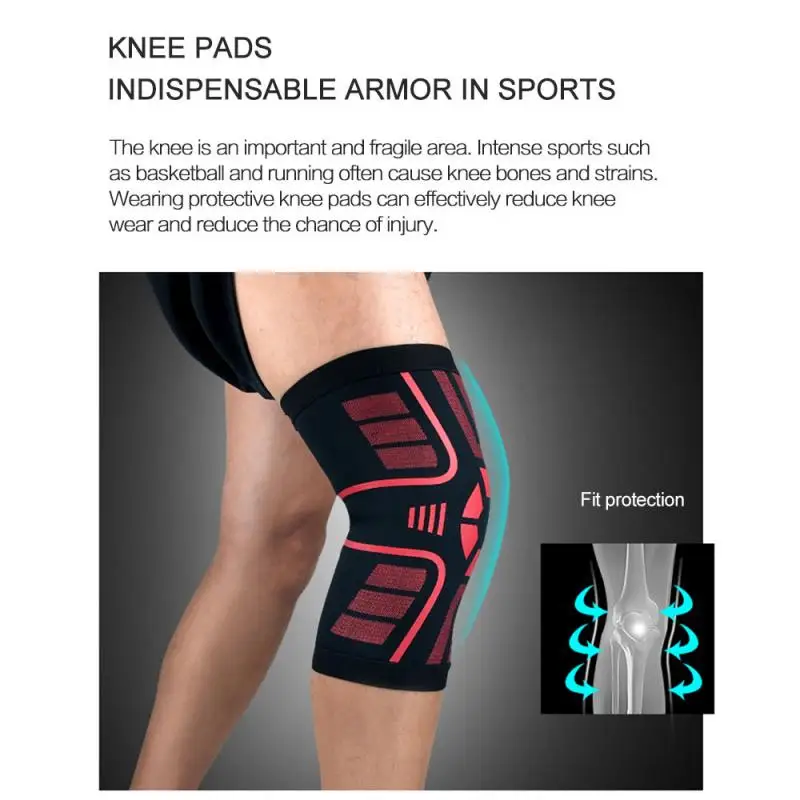 

1pcs Knee Pads Sports Fitness Kneepad Fitness Gear Brace Running Basketball Volleyball Support Kneepad Safety Knee Brace