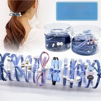 12 pieces of suit small fresh sen female hairline hair trim hair tied hair ponytail rubber band sweet head rope hair ring